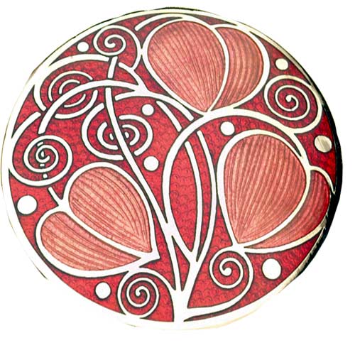 Mackintosh Leaves and Coils Brooch