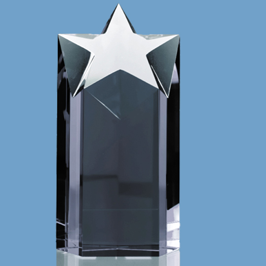 18cm Onyx Black Optic Star Column Award