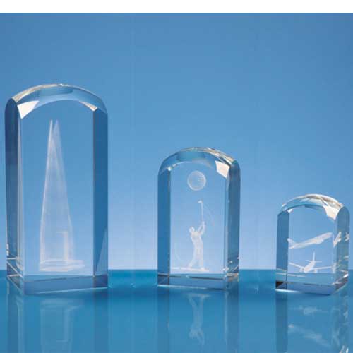 12cm 3D Optical Crystal Dome Tower