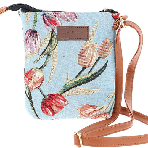 Tapestry Cross Body Bag - Tulips