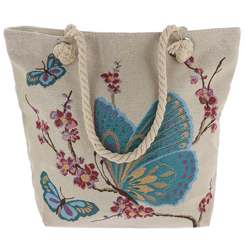 Tapestry Tote Bag - Vibrant Butterflies