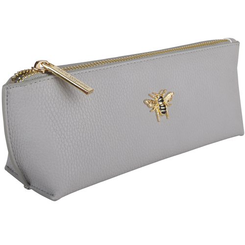 Alice Wheeler Luxury Grey Beauty & Brush Bag
