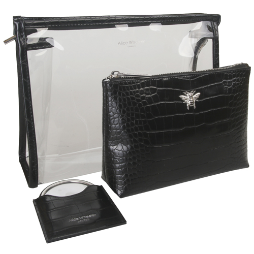Alice Wheeler Luxury Black 3pc Beauty Set