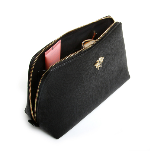 Alice Wheeler Luxury Large Black Beauty Case/Makeup Bag