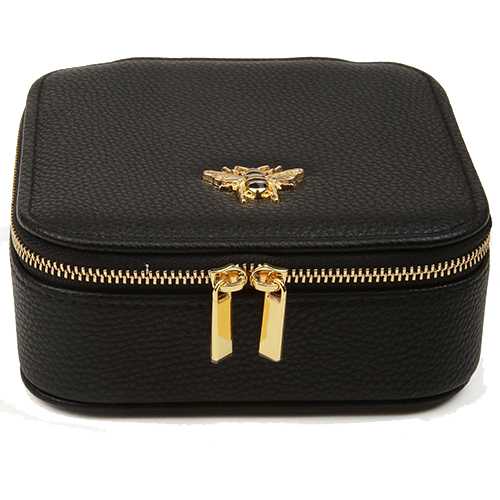 Alice Wheeler Luxury Leather Jewellery Box - Black