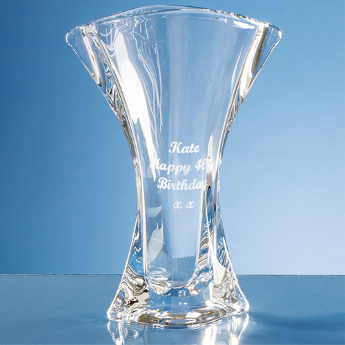 24cm Crystalite Flared Vase
