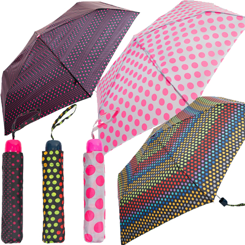 Polka Dot Compact Umbrella Mix Multipack