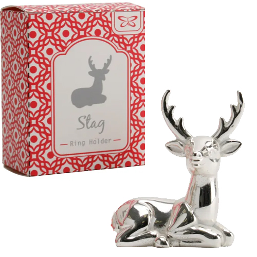 Silver Plated Stag Ring Holder