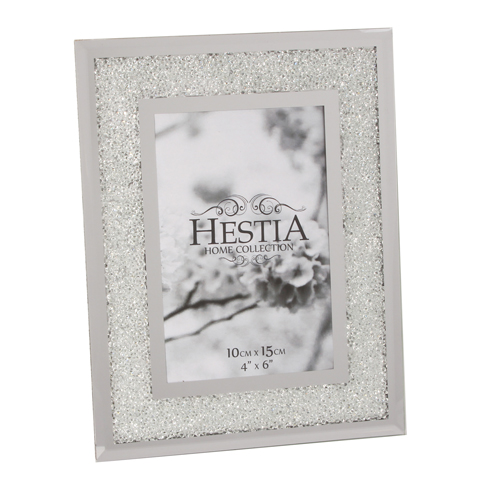 Hestia Photo Frame Crystal Edge with Silver Border 4