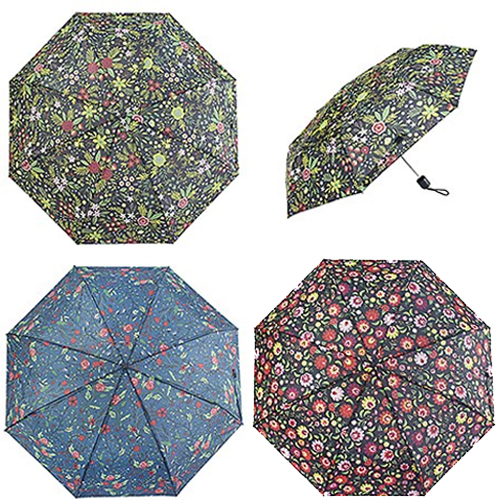 Folding Collapsible Waterproof Floral Umbrella