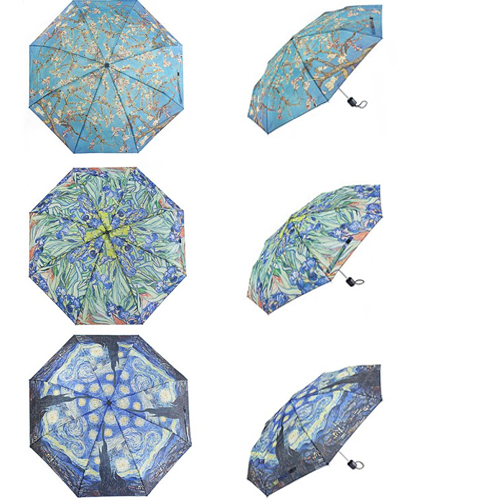 Artists Folding Compact Umbrella - Van Gogh/Claude Monet