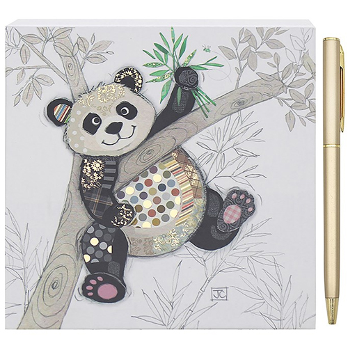 <span style='color: #000000;'>Bug Art Memo Pad & Pen -  Pozi Panda</span>