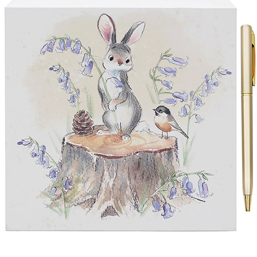 <span style='color: #000000;'>Peper Shed Memo Pad & Pen -  Hare & Bird</span>