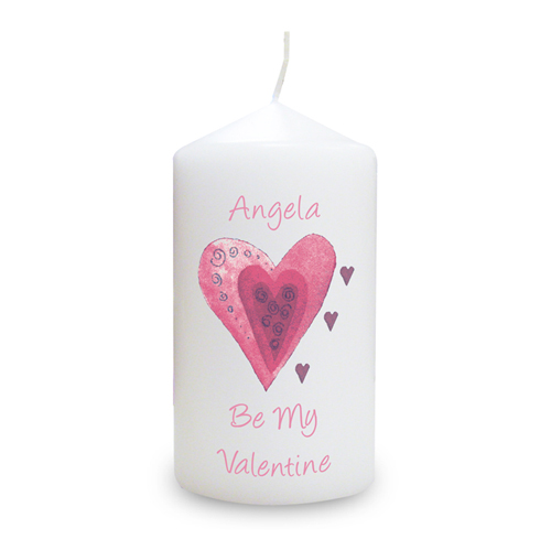 Personalised Hearts Candle