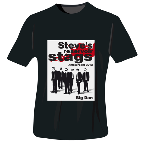 Personalised Reservoir Stags T-Shirt - Black
