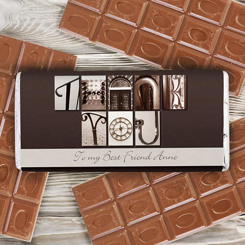 Personalised Affection Art Thank You Chocolate Bar