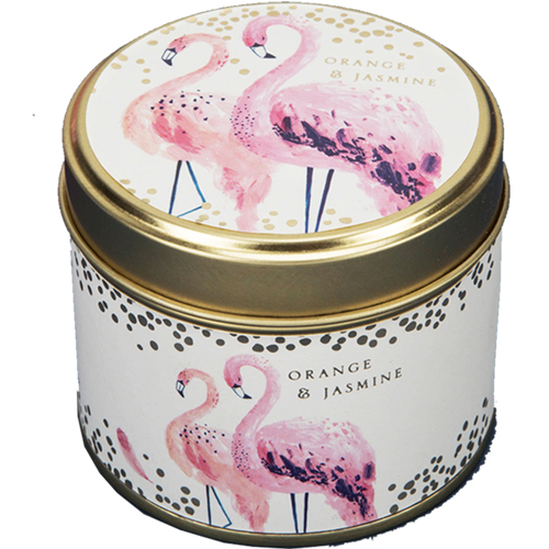 Swan Lake Fabulous Flamingo Orange & Jasmine Candle in a Tin