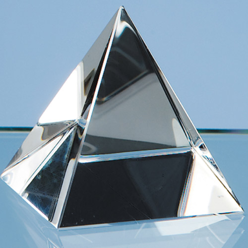 5cm Optical Crystal 4 Sided Pyramid