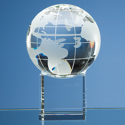 10cm Optic Globe on Clear Base