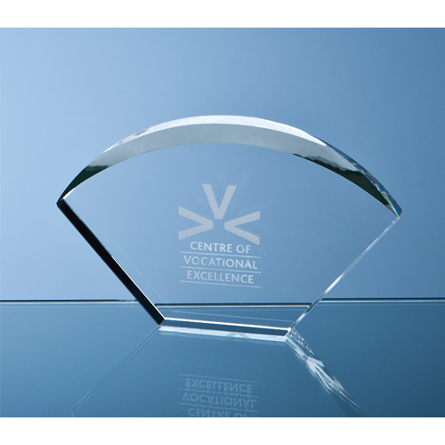 17.5cm Optical Crystal Bevelled Arch Award