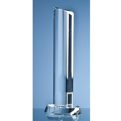 30.5cm Optical Crystal Oval Column Award
