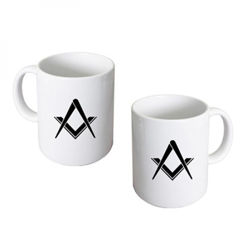 Masonic Square & Compass Ceramic Mug