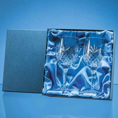2pc 280ml Blenheim Lead Crystal Full Cut Goblet Gift Set