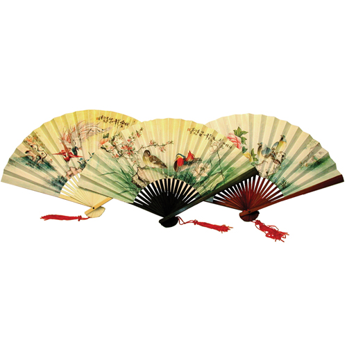 Decorated Paper Fans - Assorted
