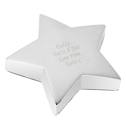 Engraved Star Paperweight