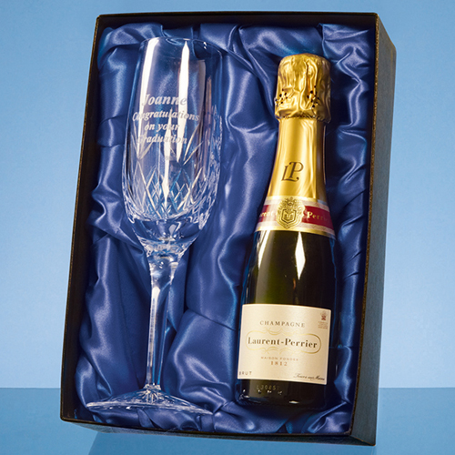 Blenheim Single Champagne Flute Gift Set with a 20cl Bottle