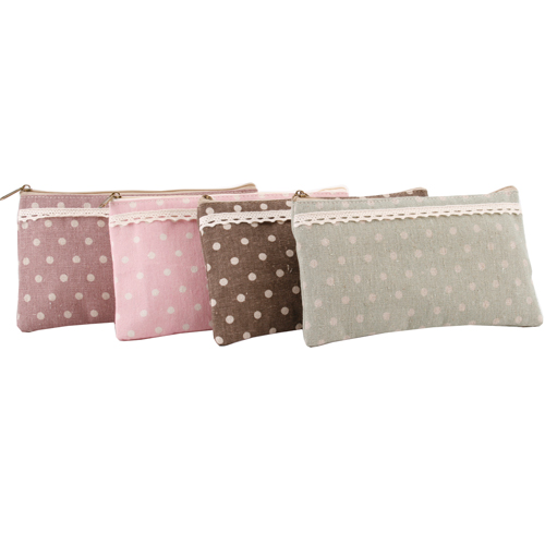 Assorted Dusty Polka Dot Make Up Bag - Only 11 left in stock *SALE - Normal Price £3.50 - ONLY 11 LEFT IN STOCK