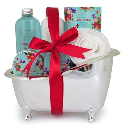 Vintage Cotton Bath Tub Gift Container